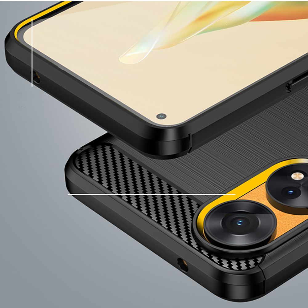 Pokrowiec Tech-Protect TpuCarbon czarny Oppo Reno 8T 4G / 2