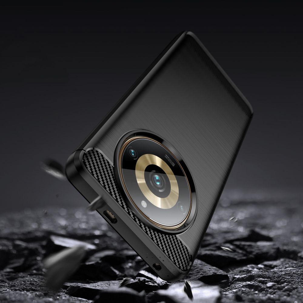 Pokrowiec Tech-Protect TpuCarbon czarny Realme 11 pro 5G / 4 Pokrowiec Tech-Protect TpuCarbon czarny Realme 11 pro 5G / 4