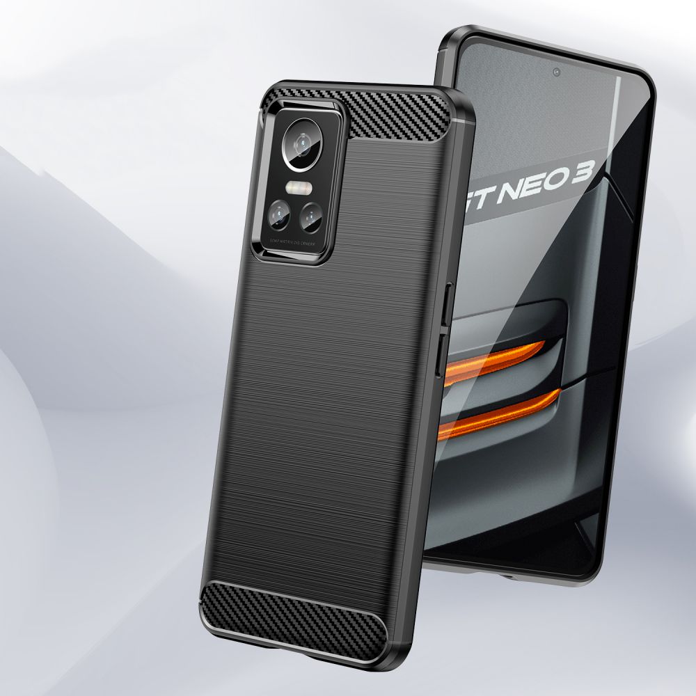 Pokrowiec Tech-Protect TpuCarbon czarny Realme GT Neo 3 / 2