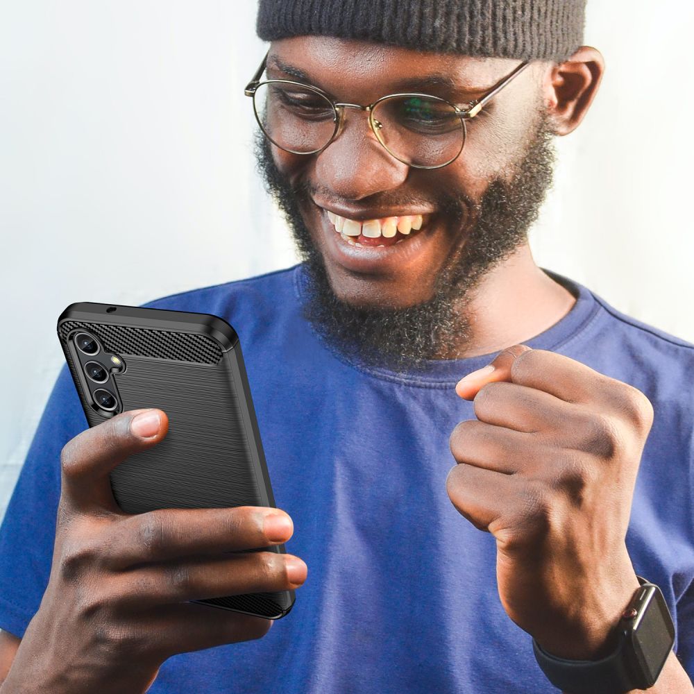 Pokrowiec Tech-Protect TpuCarbon czarny Samsung Galaxy A14 4G / 8