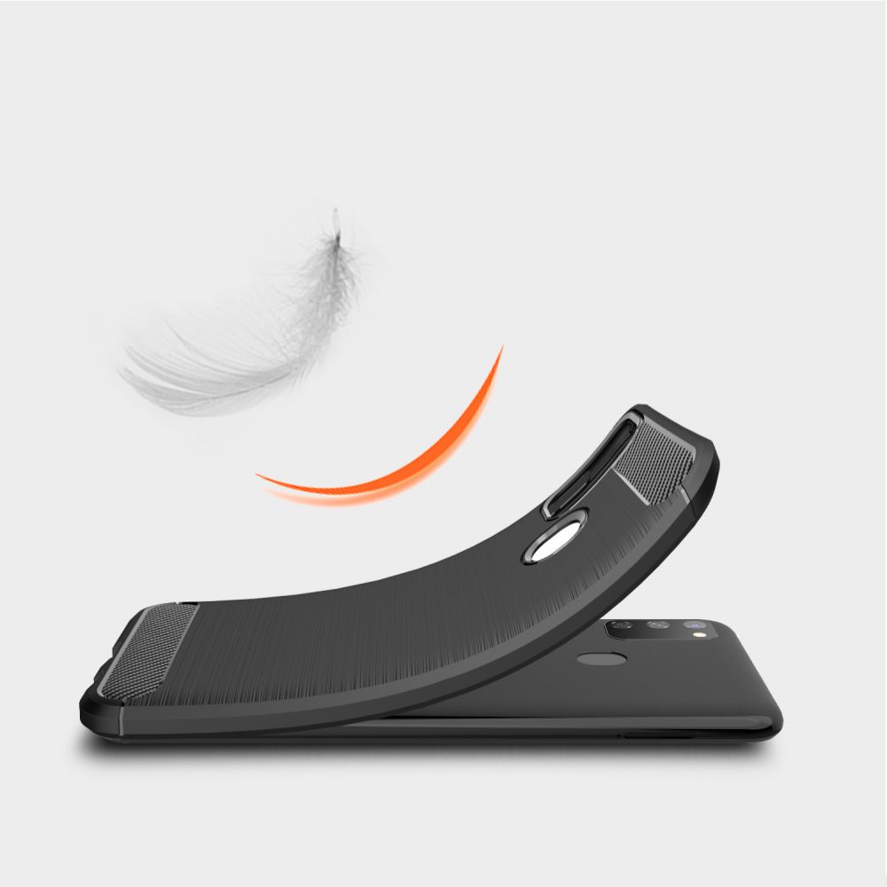 Pokrowiec Tech-Protect TpuCarbon czarny Samsung Galaxy M21 / 6