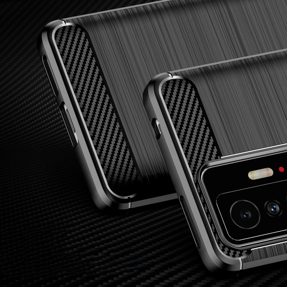 Pokrowiec Tech-Protect TpuCarbon czarny Xiaomi 11T Pro 5G / 2