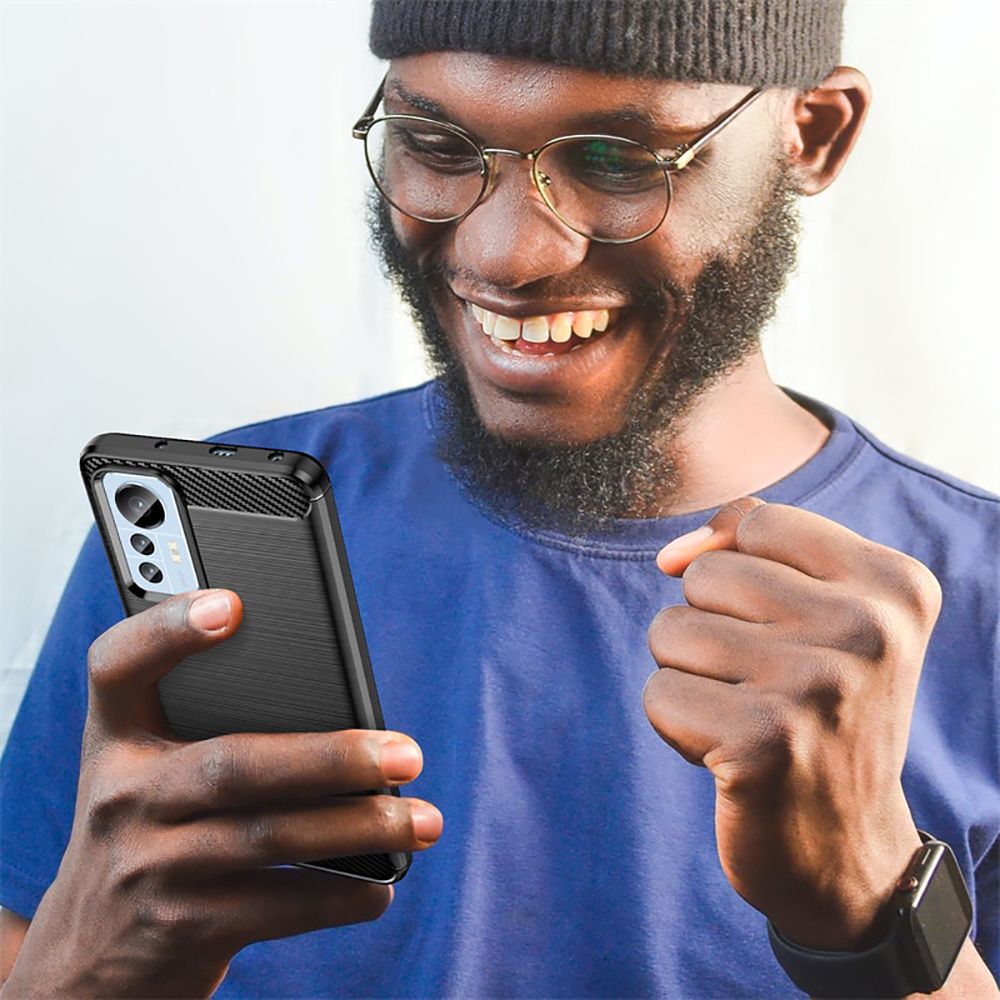 Pokrowiec Tech-Protect TpuCarbon czarny Xiaomi 12 Lite / 4