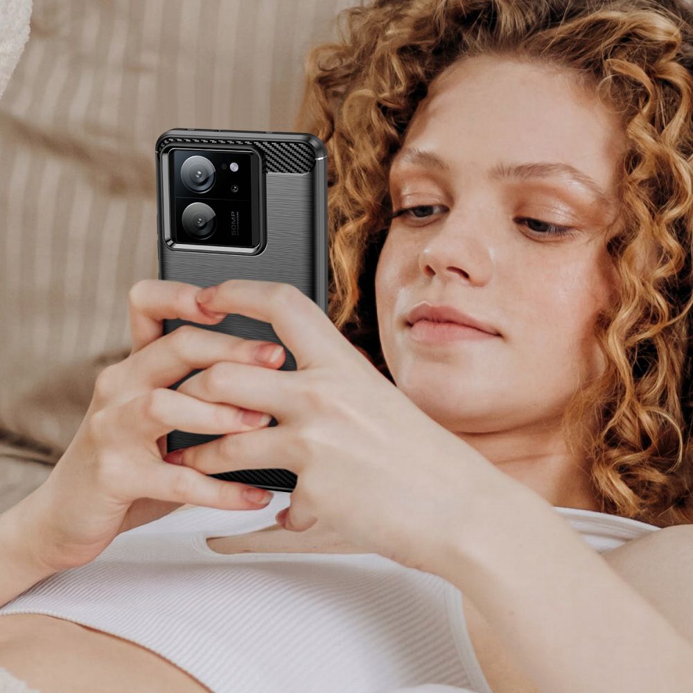 Pokrowiec Tech-Protect TpuCarbon czarny Xiaomi 13T / 4