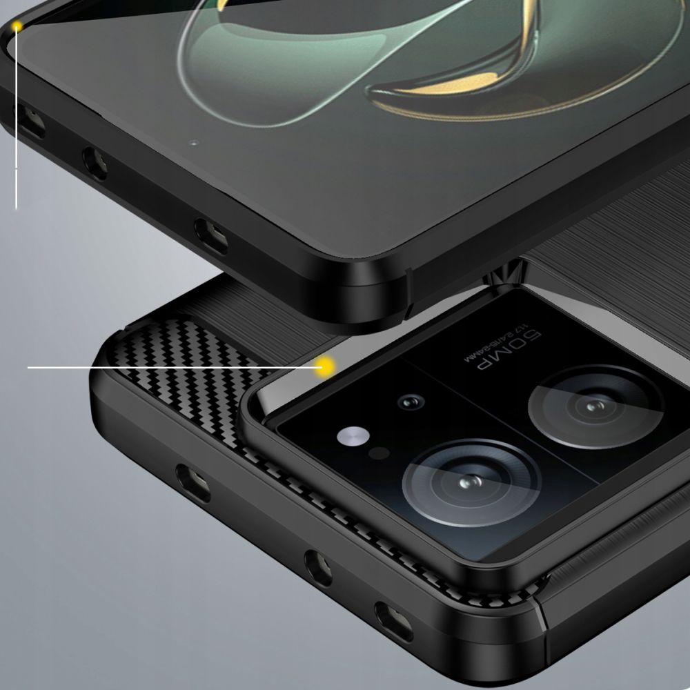 Pokrowiec Tech-Protect TpuCarbon czarny Xiaomi 13T / 5