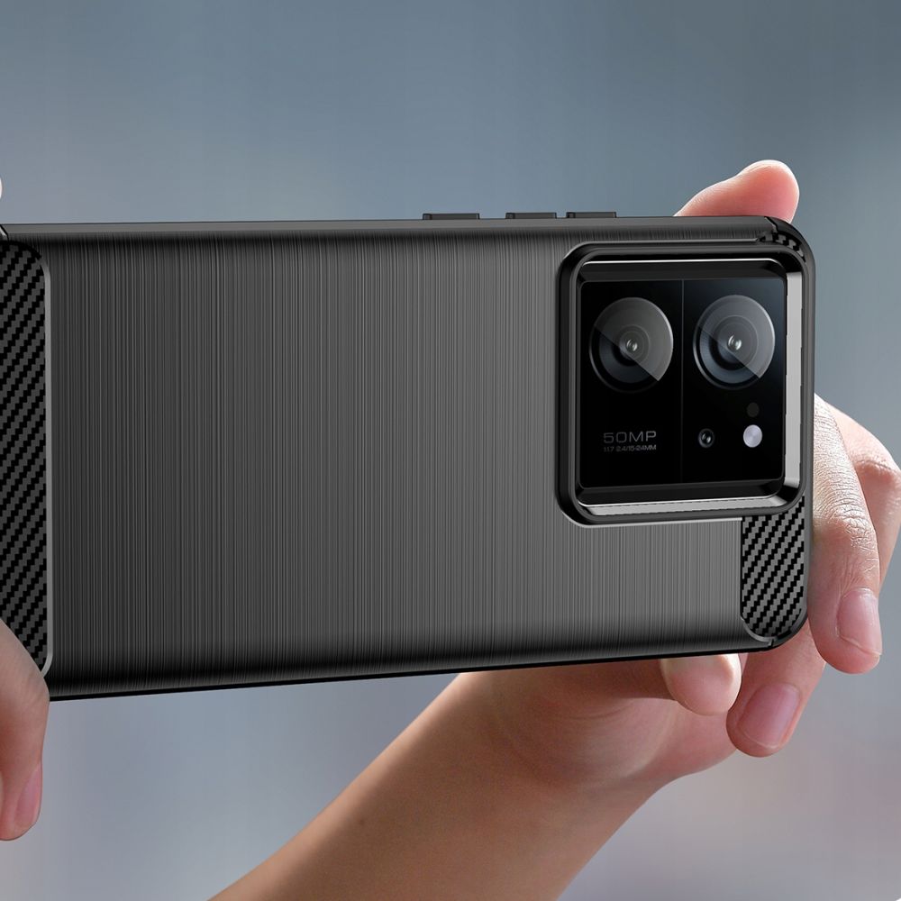 Pokrowiec Tech-Protect TpuCarbon czarny Xiaomi 13T / 6