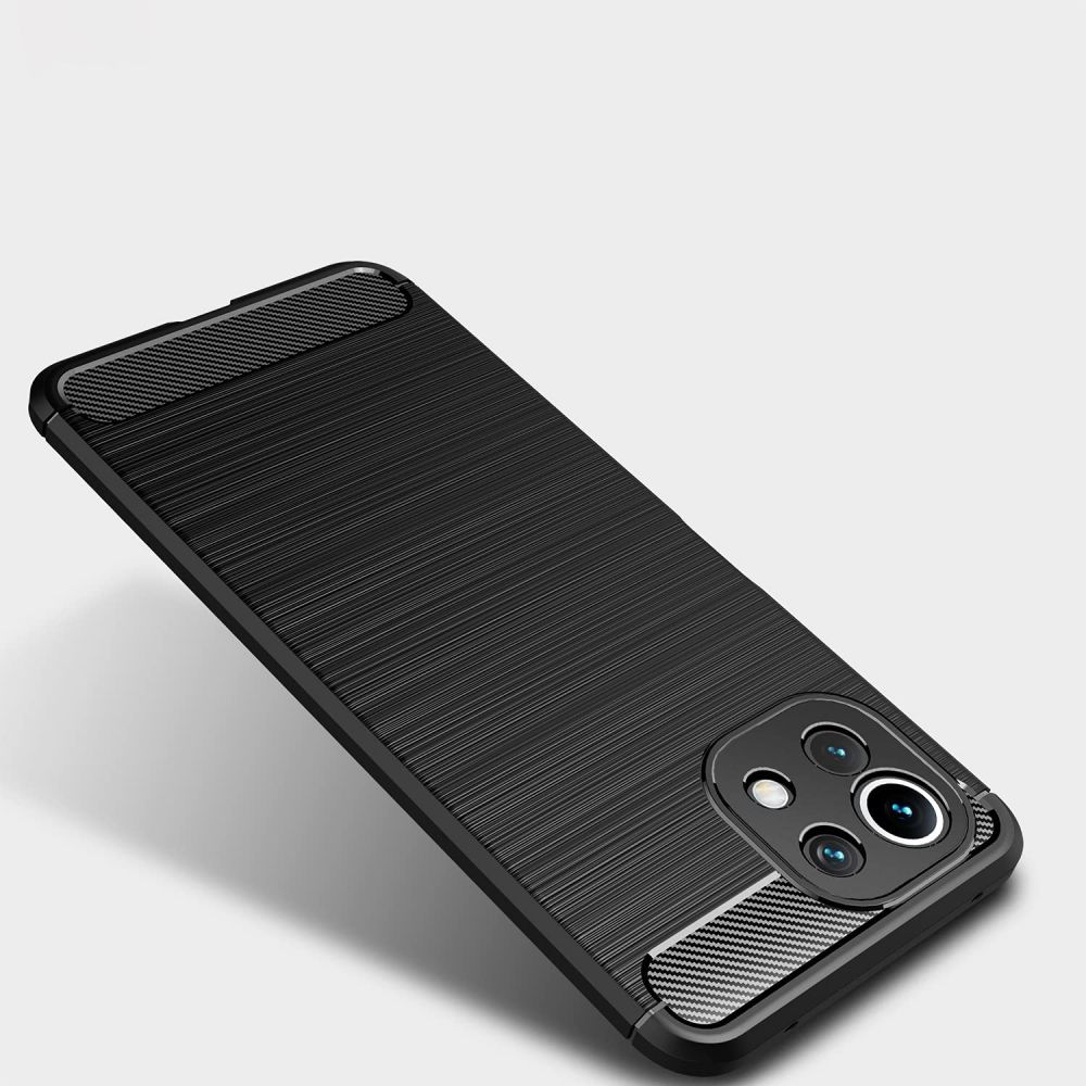 Pokrowiec Tech-Protect TpuCarbon czarny Xiaomi Mi 11 Lite / 7