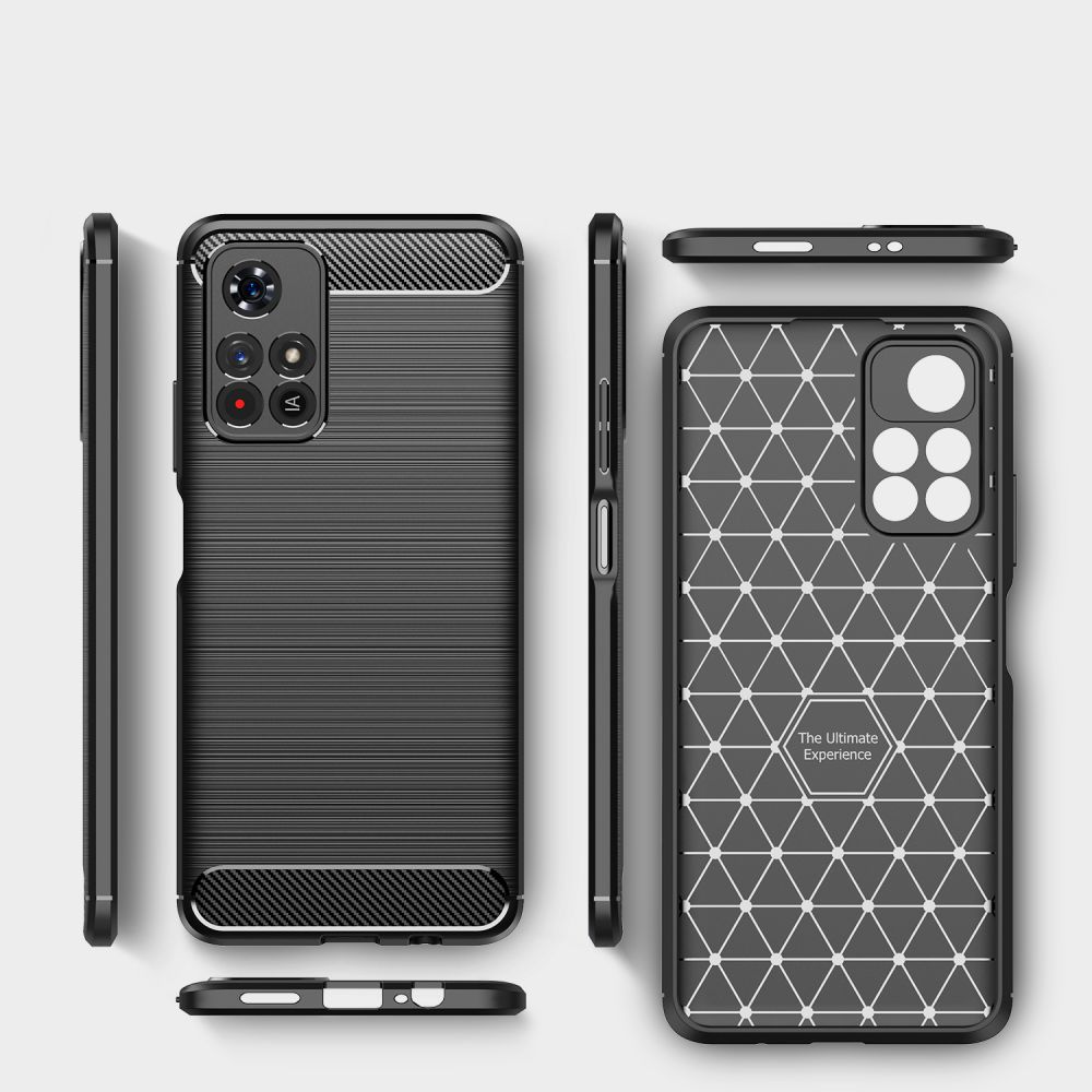 Pokrowiec Tech-Protect TpuCarbon czarny Xiaomi POCO M4 Pro 5G / 8