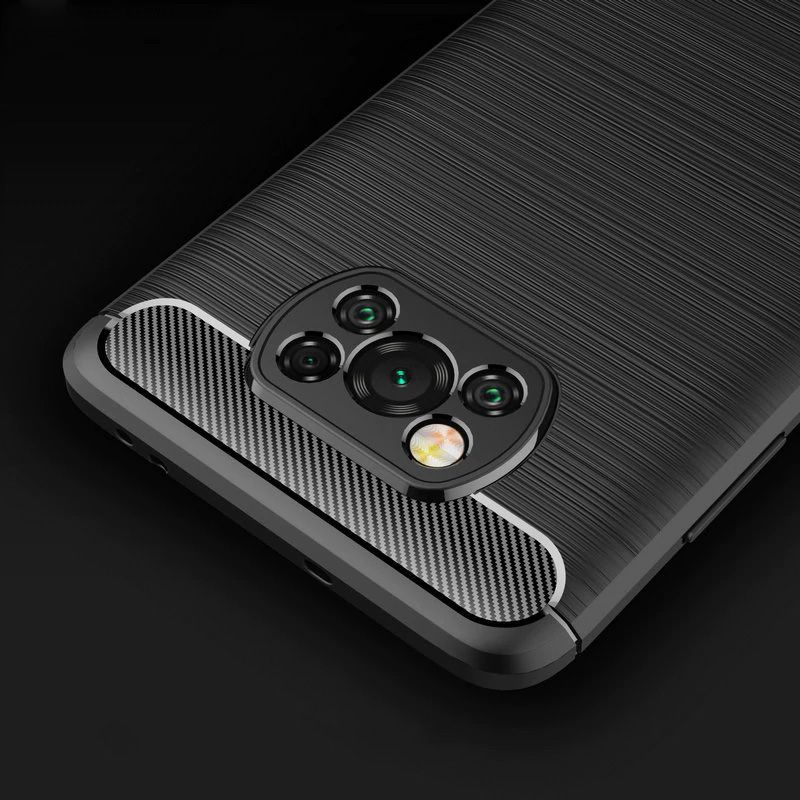 Pokrowiec Tech-Protect TpuCarbon czarny Xiaomi POCO X3 Pro / 5