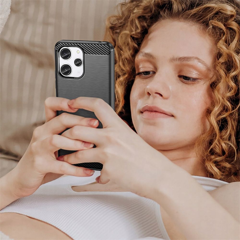 Pokrowiec Tech-Protect TpuCarbon czarny Xiaomi Redmi 12 / 2 Pokrowiec Tech-Protect TpuCarbon czarny Xiaomi Redmi 12 / 2