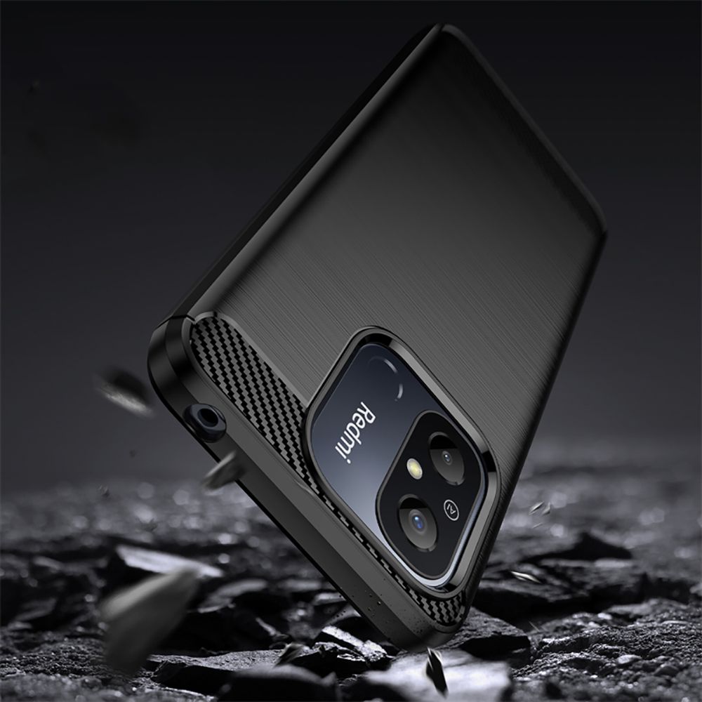 Pokrowiec Tech-Protect TpuCarbon czarny Xiaomi Redmi 12C / 7