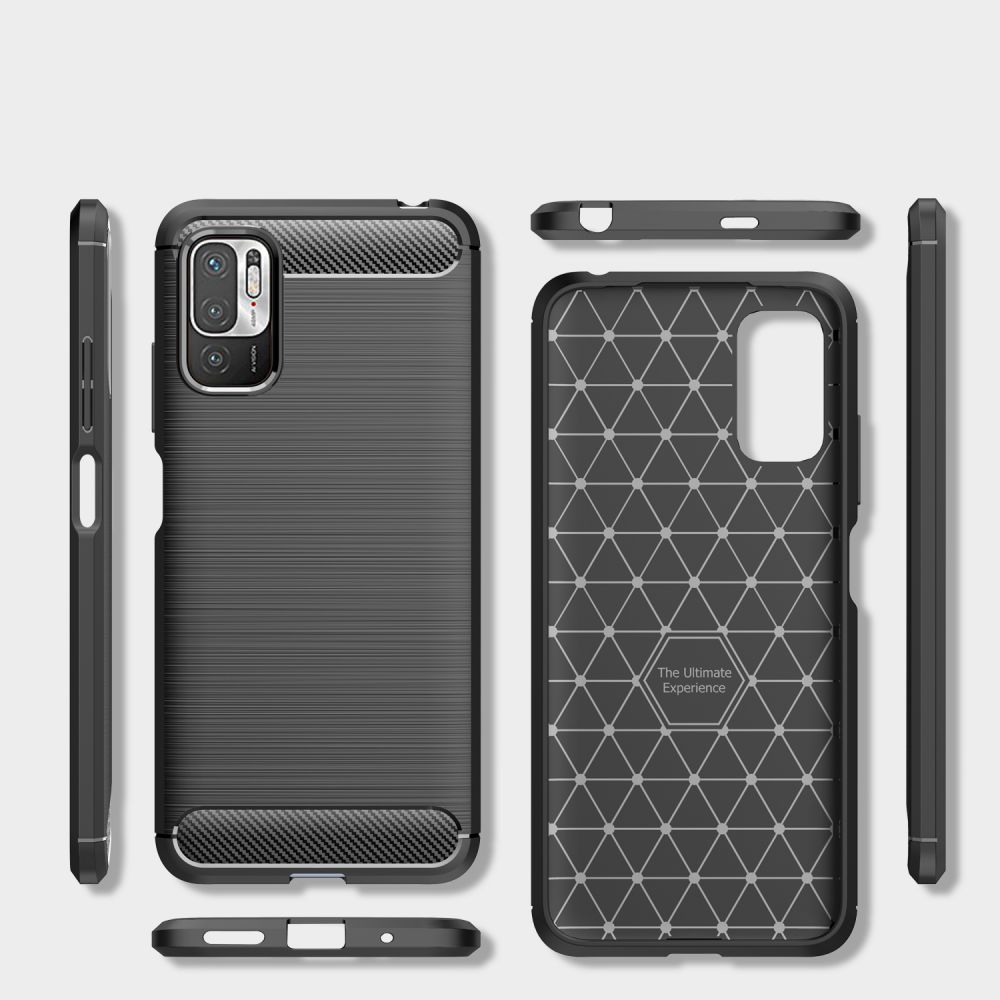 Pokrowiec Tech-Protect TpuCarbon czarny Xiaomi Redmi Note 10 5G / 7