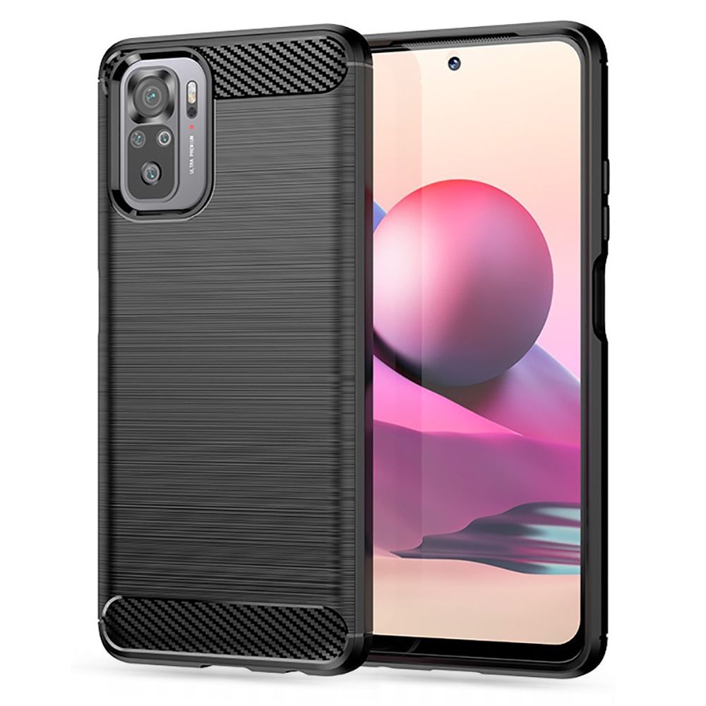 Pokrowiec Tech-Protect TpuCarbon czarny Xiaomi Redmi Note 10