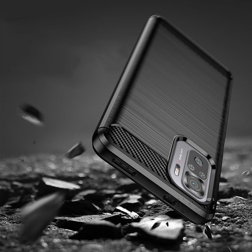Pokrowiec Tech-Protect TpuCarbon czarny Xiaomi Redmi Note 10 / 3