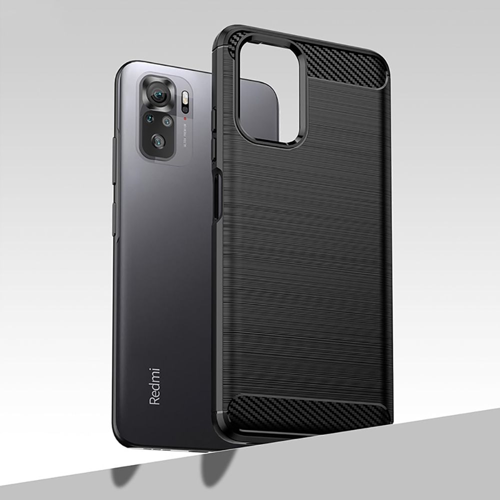 Pokrowiec Tech-Protect TpuCarbon czarny Xiaomi Redmi Note 10 / 4
