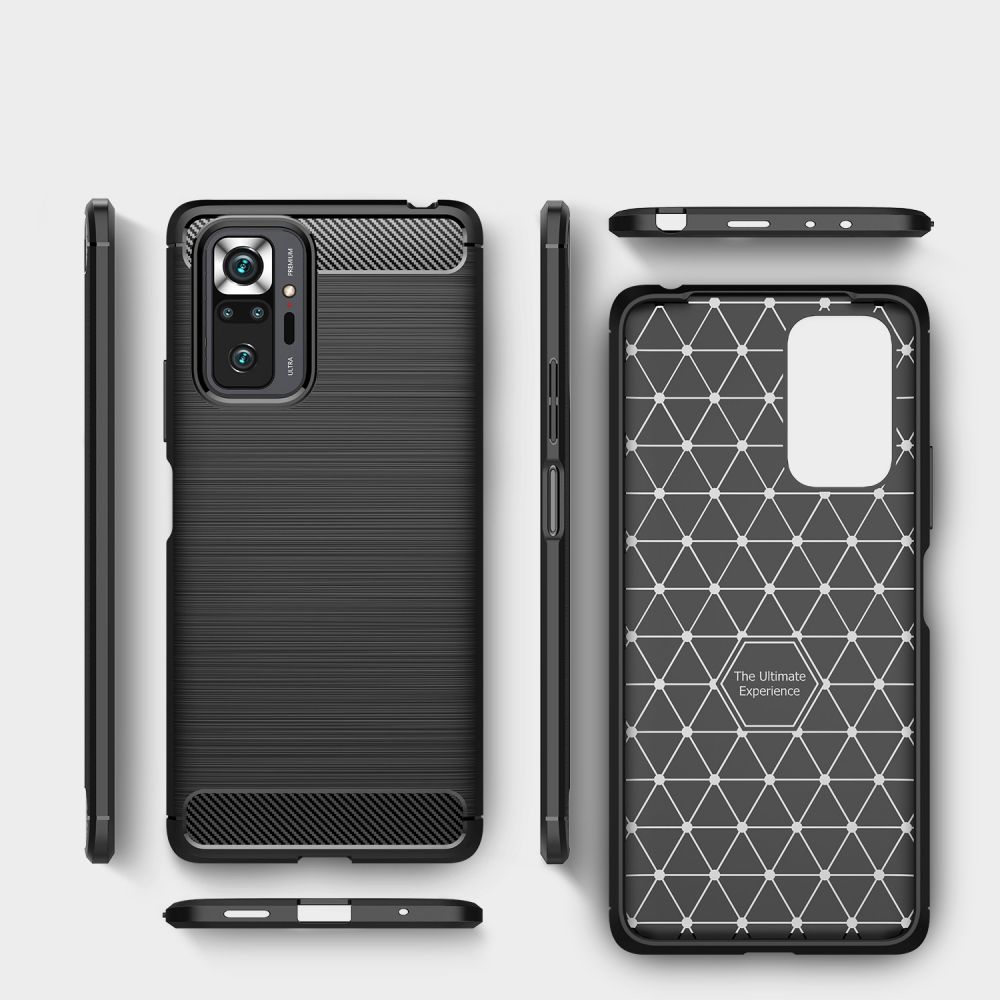 Pokrowiec Tech-Protect TpuCarbon czarny Xiaomi Redmi Note 10 Pro / 7