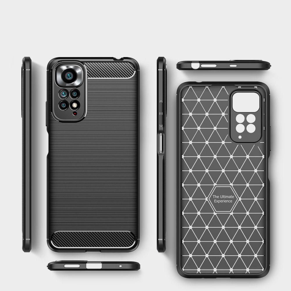 Pokrowiec Tech-Protect TpuCarbon czarny Xiaomi Redmi Note 11 / 10