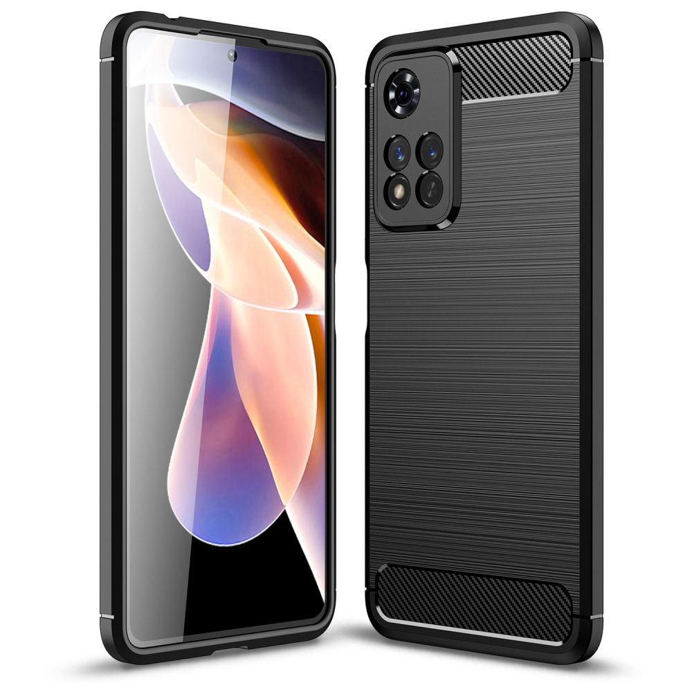 Pokrowiec Tech-Protect TpuCarbon czarny Xiaomi Redmi Note 11 Pro+ 5G