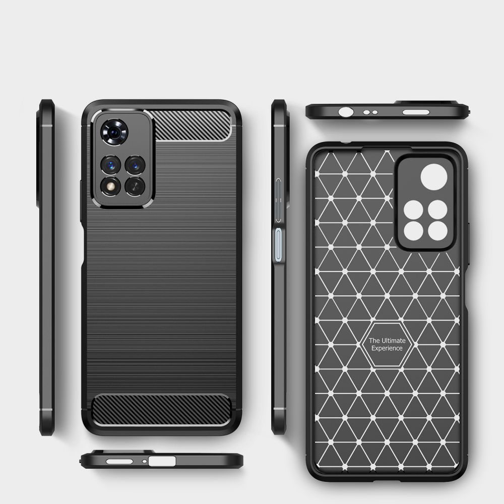 Pokrowiec Tech-Protect TpuCarbon czarny Xiaomi Redmi Note 11 Pro+ 5G / 10