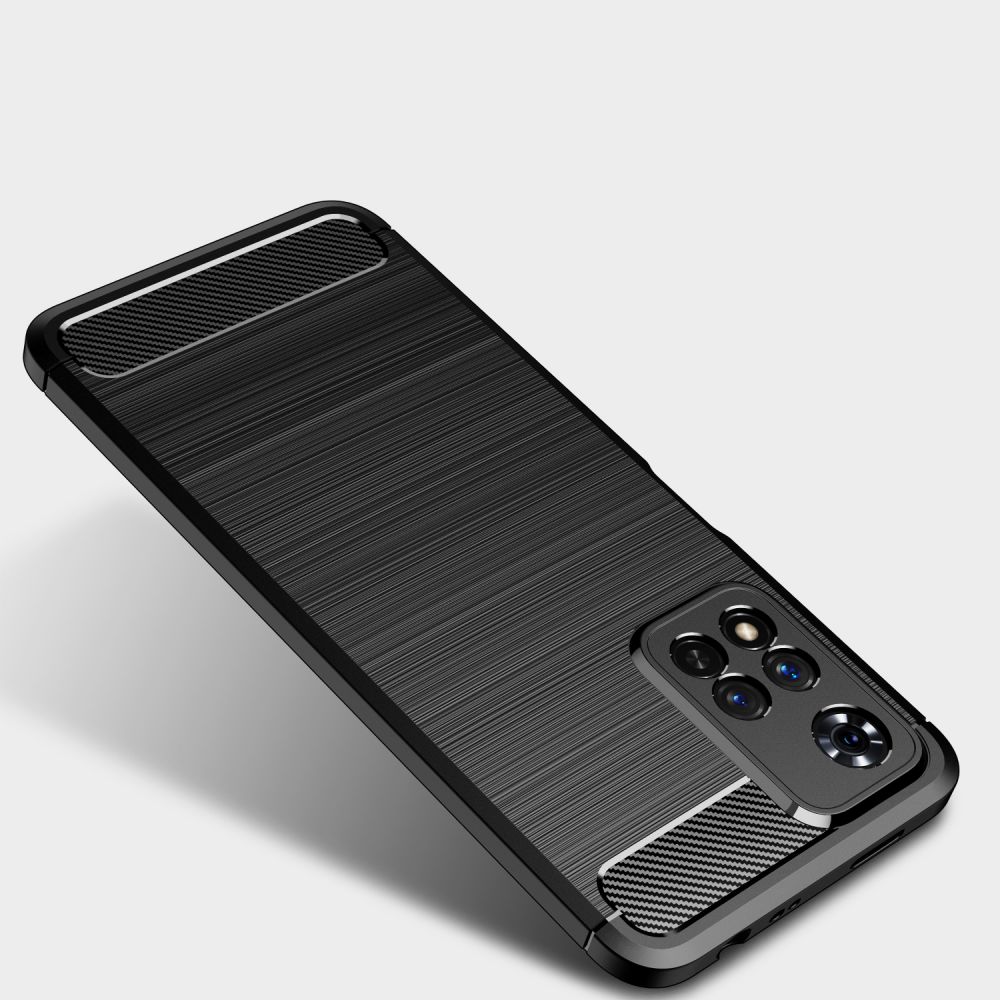 Pokrowiec Tech-Protect TpuCarbon czarny Xiaomi Redmi Note 11 Pro+ 5G / 4
