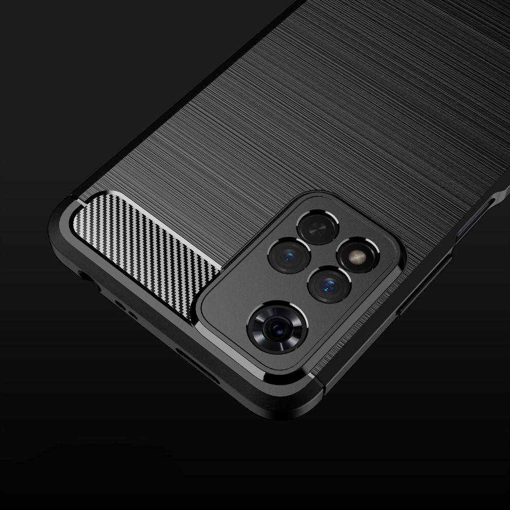 Pokrowiec Tech-Protect TpuCarbon czarny Xiaomi Redmi Note 11 Pro+ 5G / 5