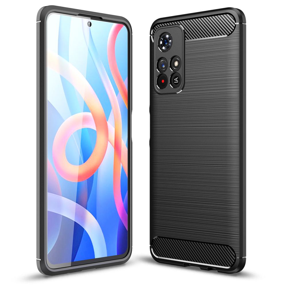 Pokrowiec Tech-Protect TpuCarbon czarny Xiaomi Redmi Note 11S 5G