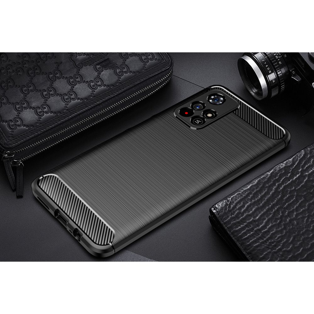 Pokrowiec Tech-Protect TpuCarbon czarny Xiaomi Redmi Note 11S 5G / 9