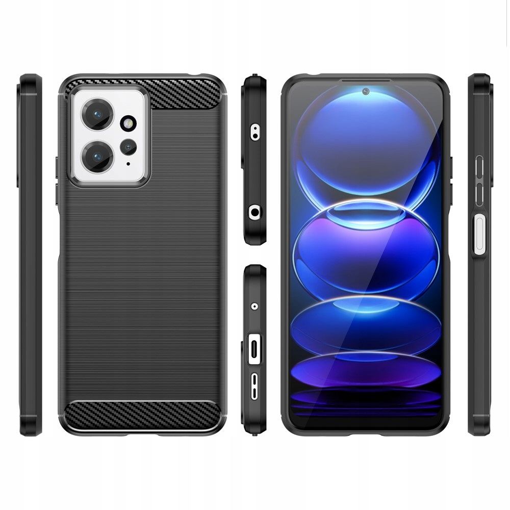 Pokrowiec Tech-Protect TpuCarbon czarny Xiaomi Redmi Note 12 4G / 3