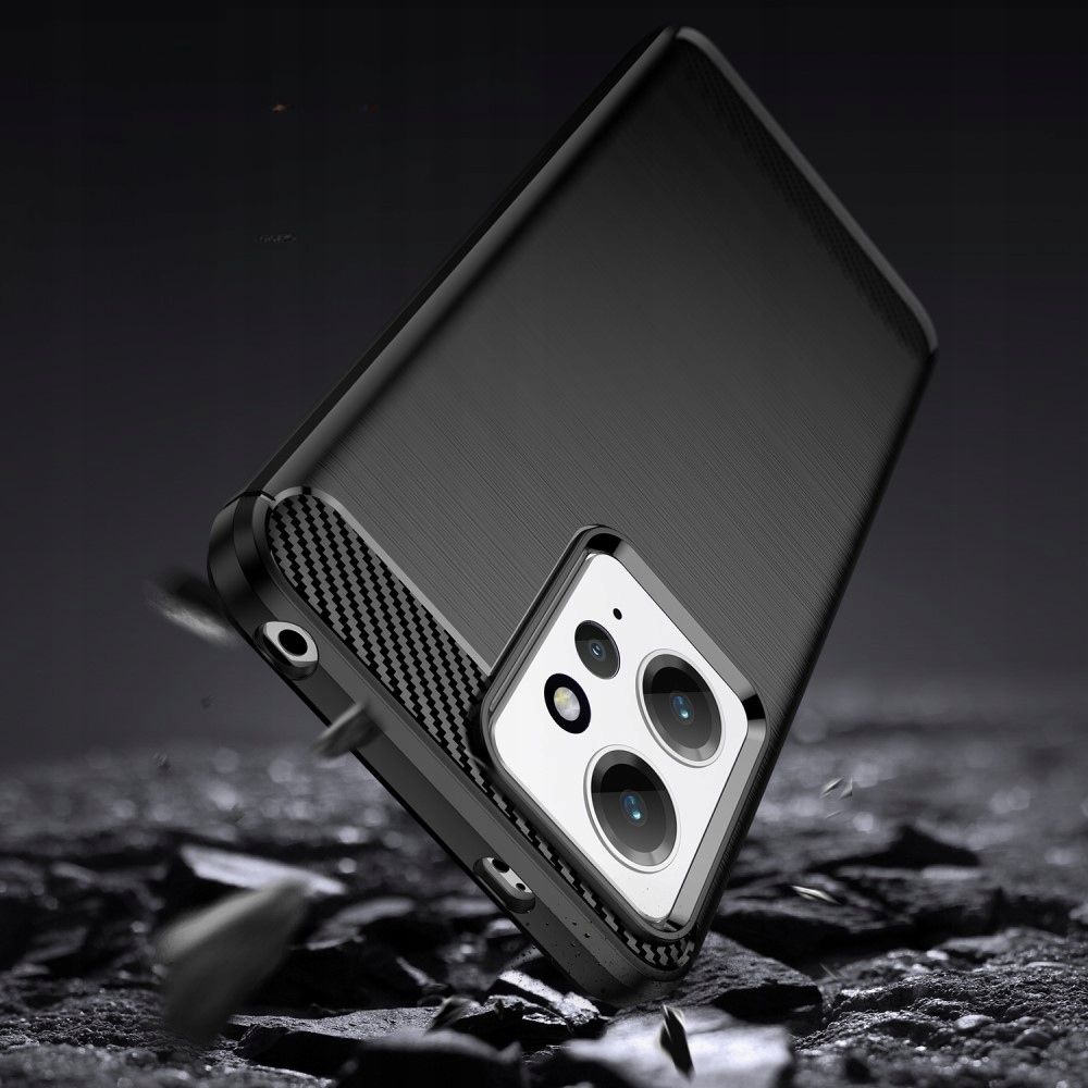 Pokrowiec Tech-Protect TpuCarbon czarny Xiaomi Redmi Note 12 4G / 6