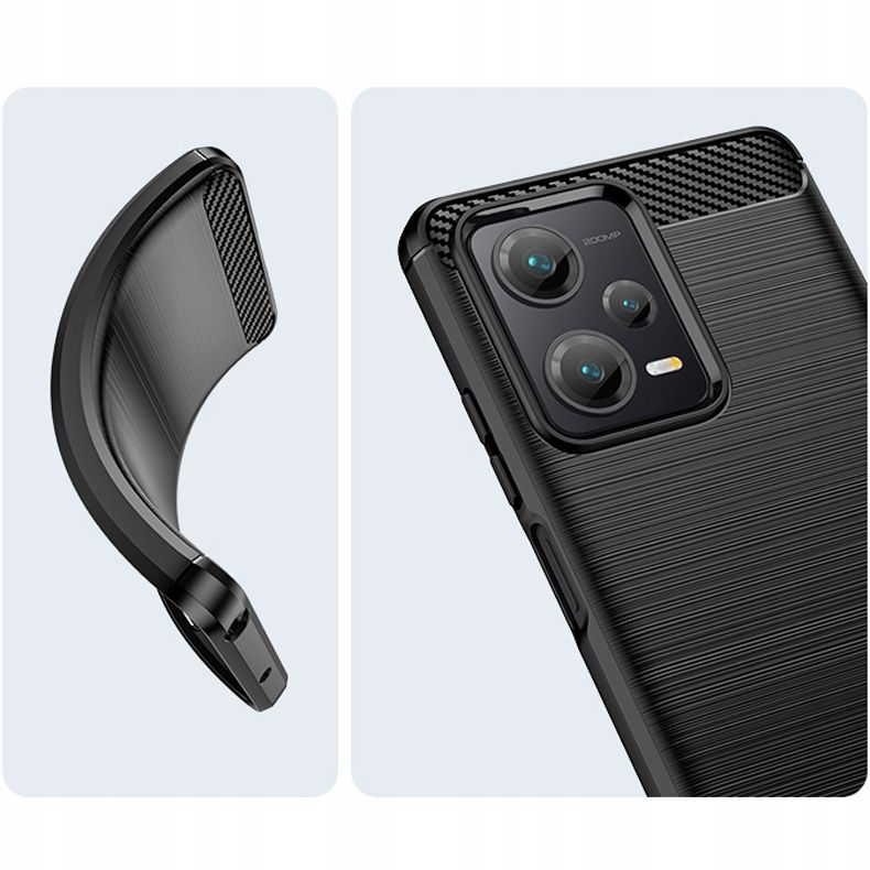 Pokrowiec Tech-Protect TpuCarbon czarny Xiaomi Redmi Note 12 5G / 3 Pokrowiec Tech-Protect TpuCarbon czarny Xiaomi Redmi Note 12 5G / 3