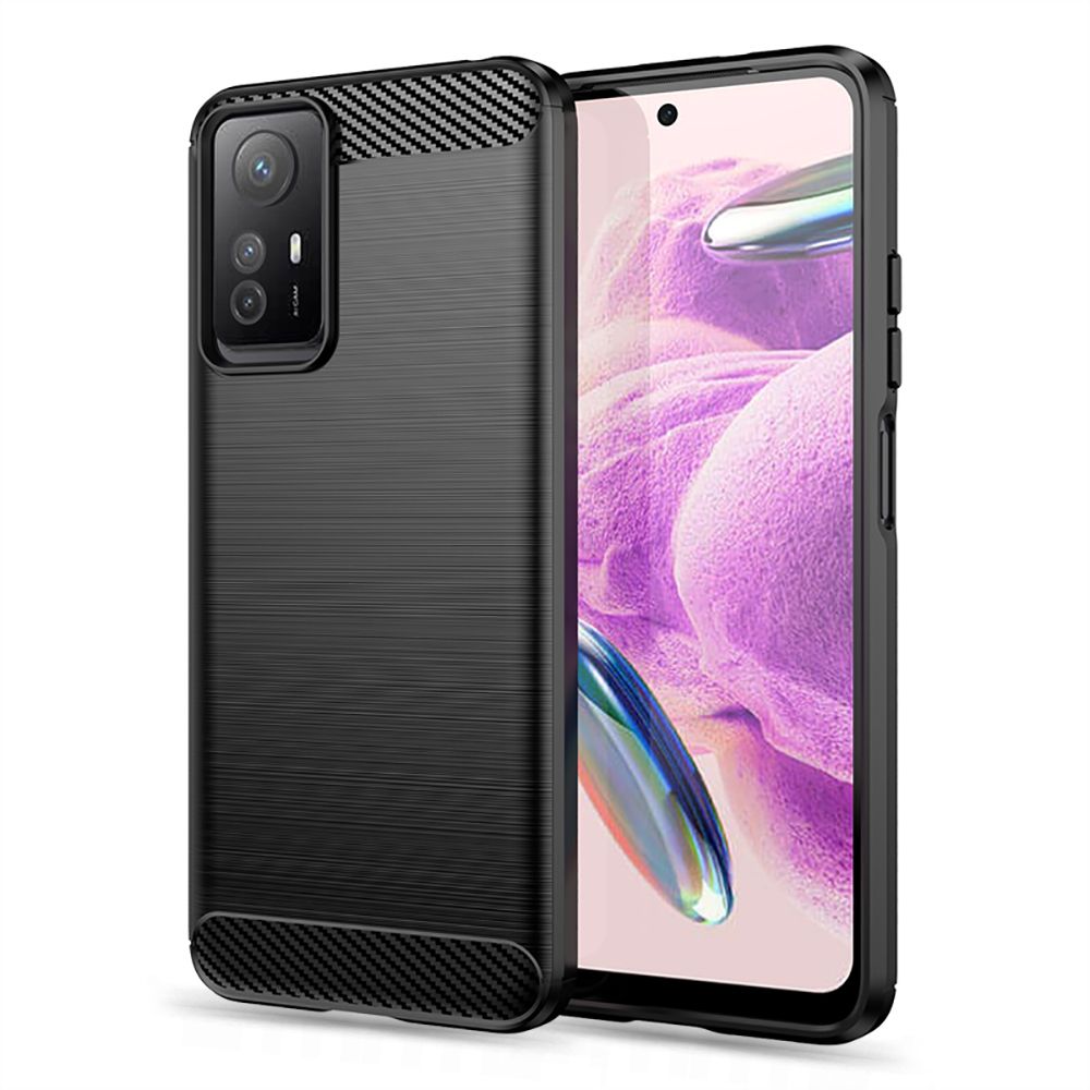 Pokrowiec Tech-Protect TpuCarbon czarny Xiaomi Redmi Note 12S