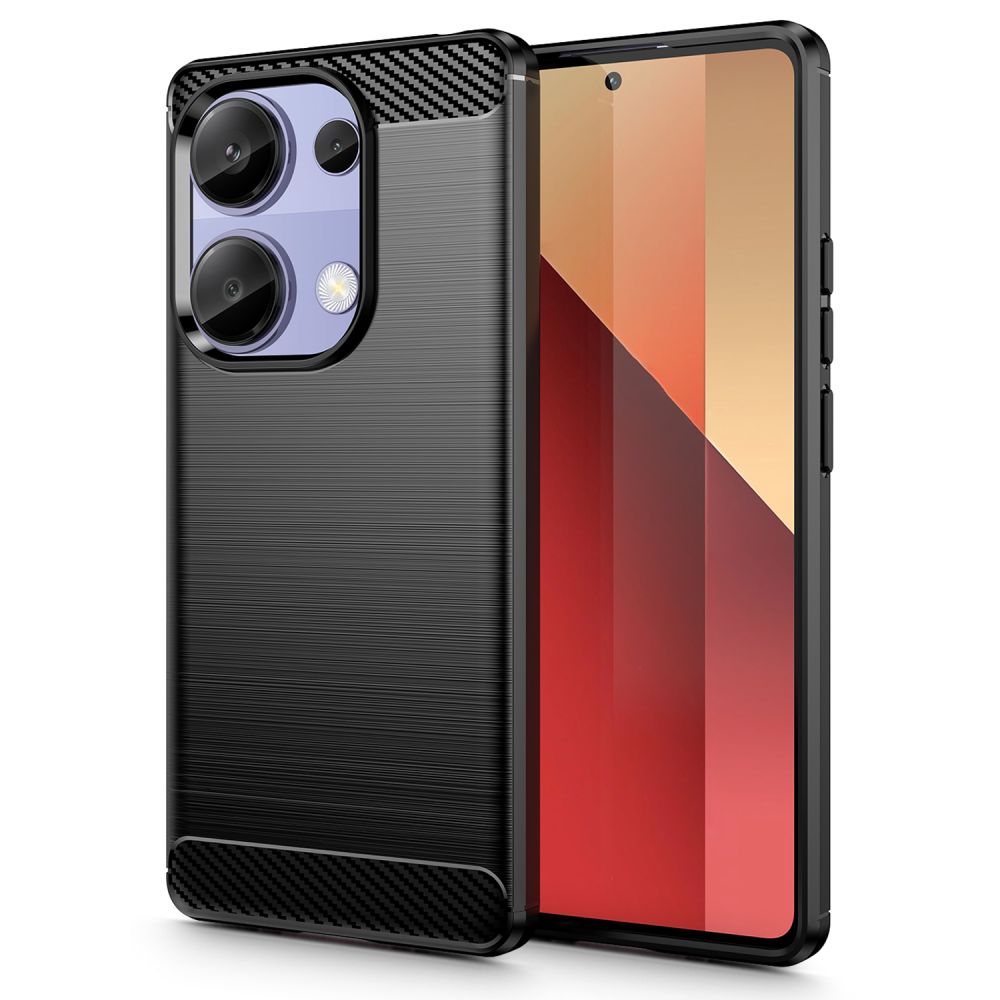 Pokrowiec Tech-Protect TpuCarbon czarny Xiaomi Redmi Note 13 Pro 4G