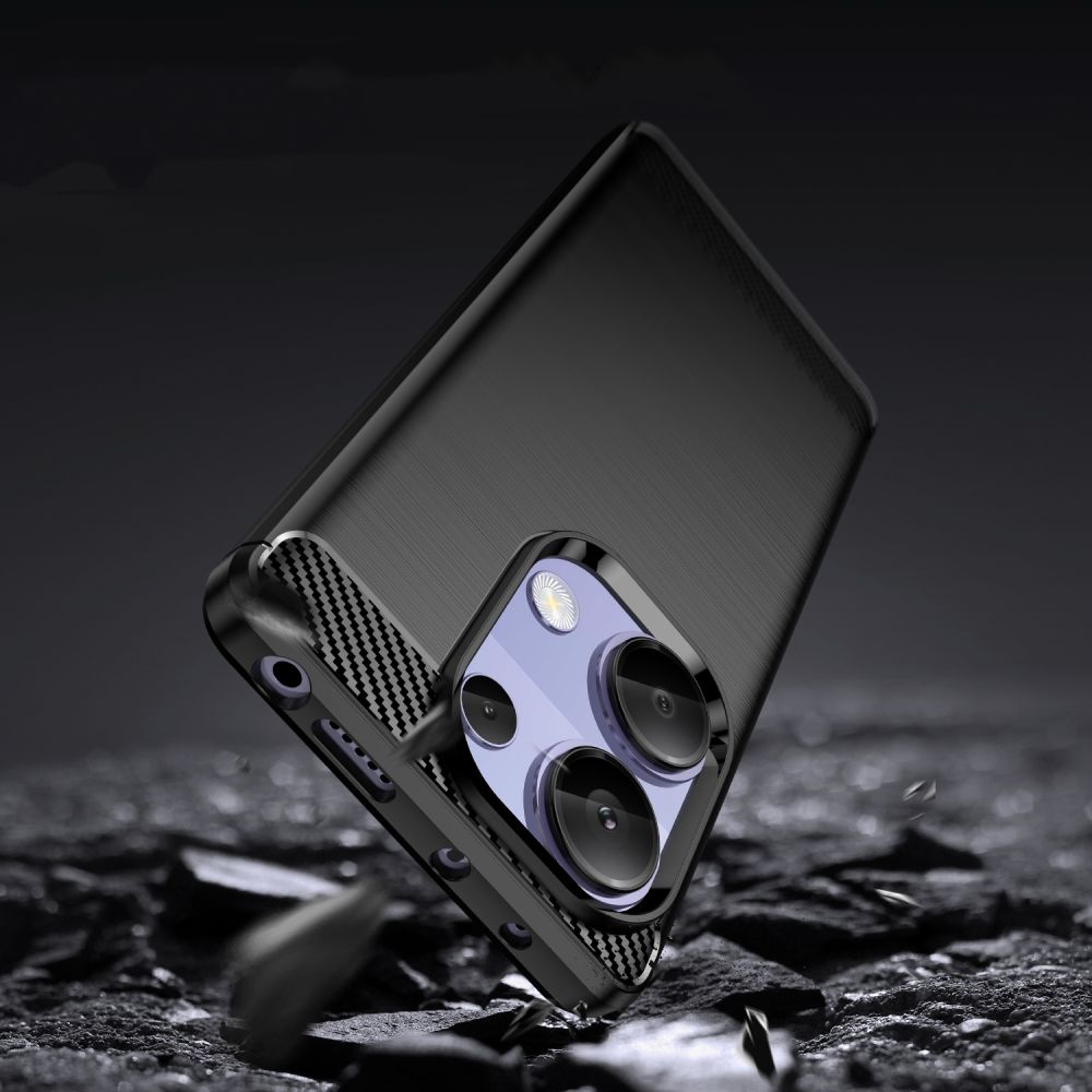 Pokrowiec Tech-Protect TpuCarbon czarny Xiaomi Redmi Note 13 Pro 4G / 3