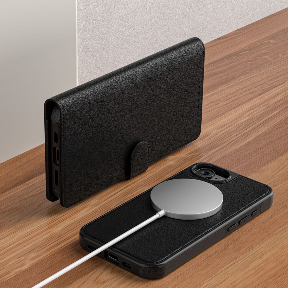 Pokrowiec Tech-protect Wallet czarny Apple iPhone 16e / 6