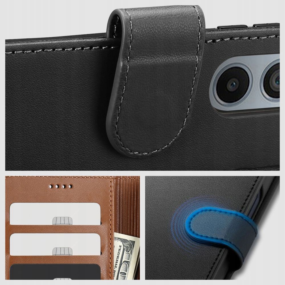 Pokrowiec Tech-protect Wallet czarny Motorola Edge 40 Neo / 4