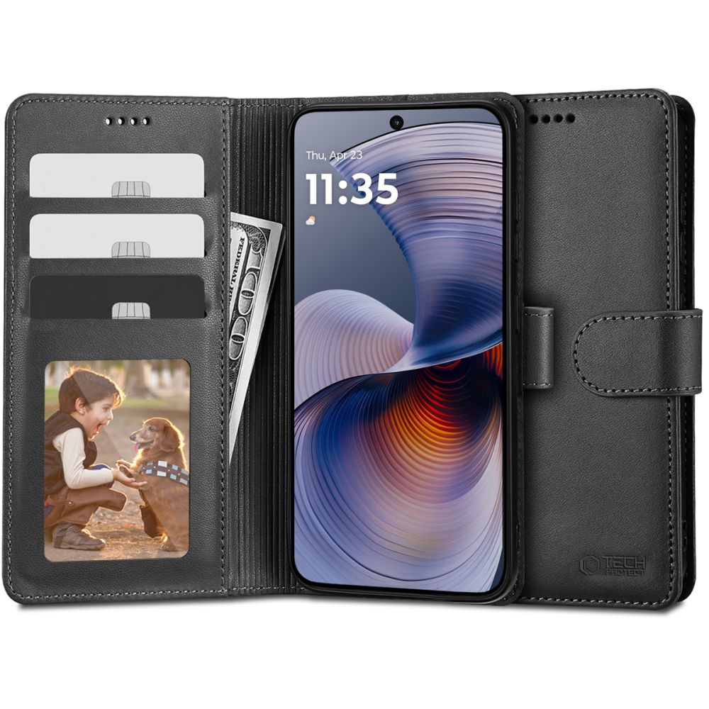 Pokrowiec Tech-protect Wallet czarny Motorola Moto G54 5G Pokrowiec Tech-protect Wallet czarny Motorola Moto G54 5G