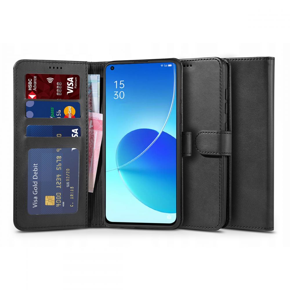 Pokrowiec Tech-protect Wallet czarny Oppo Reno 6 5G