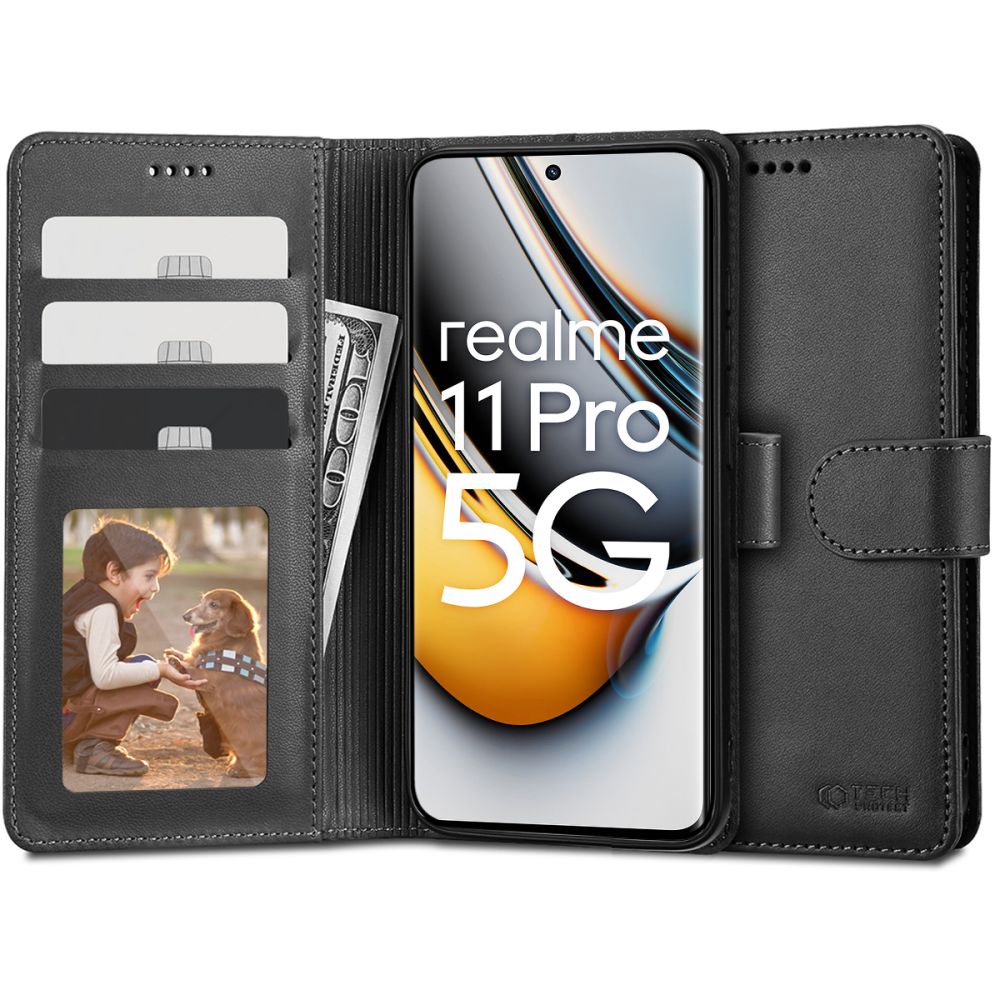 Pokrowiec Tech-protect Wallet czarny Realme 11 pro 5G