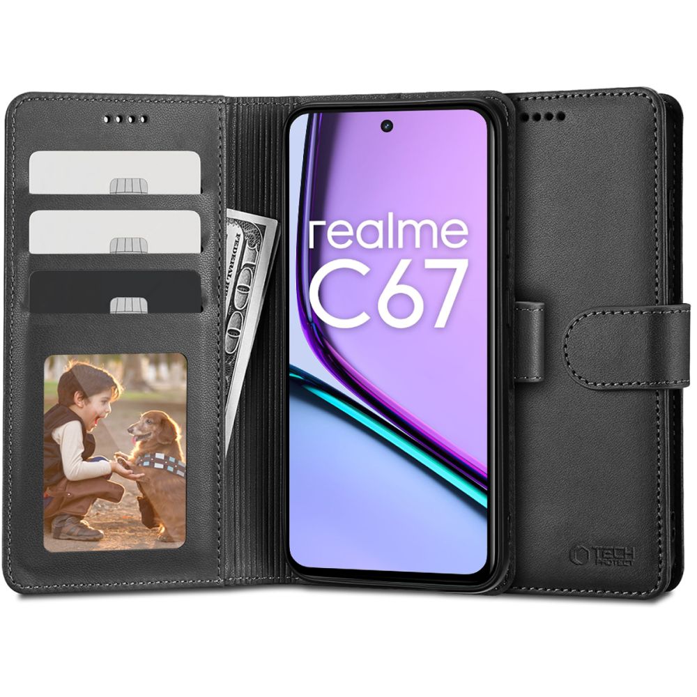 Pokrowiec Tech-protect Wallet czarny Realme C67 4G Pokrowiec Tech-protect Wallet czarny Realme C67 4G
