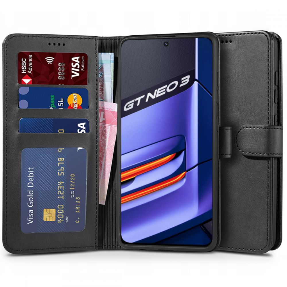 Pokrowiec Tech-protect Wallet czarny Realme GT Neo 3