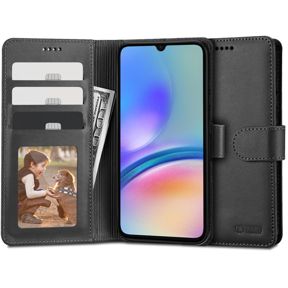 Pokrowiec Tech-protect Wallet czarny Samsung Galaxy A05S