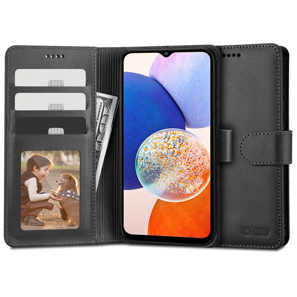 Pokrowiec Tech-protect Wallet czarny Samsung Galaxy A14 4G
