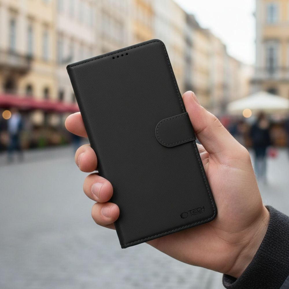 Pokrowiec Tech-protect Wallet czarny Samsung Galaxy A56 5G / 4