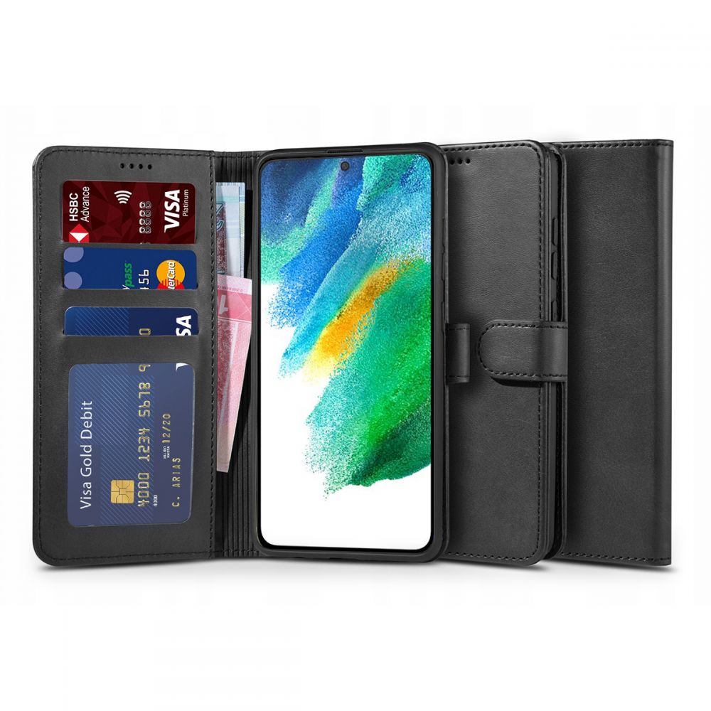 Pokrowiec Tech-protect Wallet czarny Samsung Galaxy S21 FE 5G