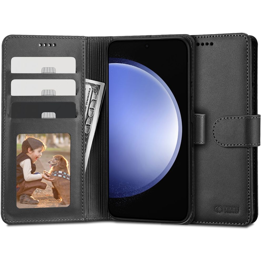 Pokrowiec Tech-protect Wallet czarny Samsung Galaxy S23 FE