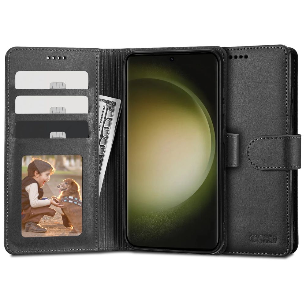 Pokrowiec Tech-protect Wallet czarny Samsung Galaxy S23 Ultra