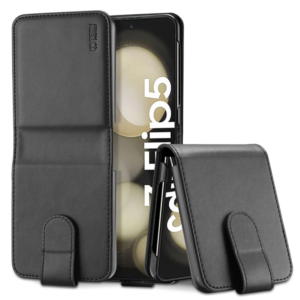 Pokrowiec Tech-protect Wallet czarny Samsung Galaxy Z Flip 5