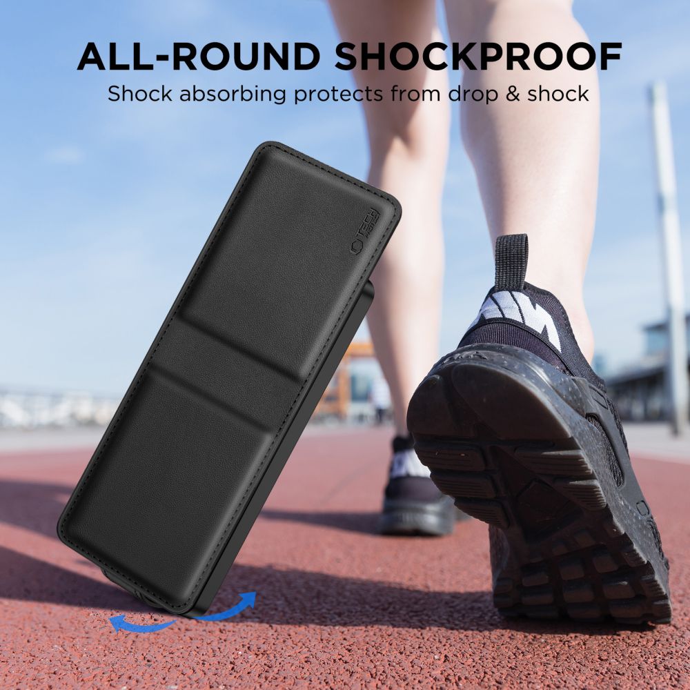 Pokrowiec Tech-protect Wallet czarny Samsung Galaxy Z Flip 7 / 3