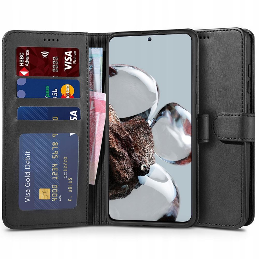 Pokrowiec Tech-protect Wallet czarny Xiaomi 12T