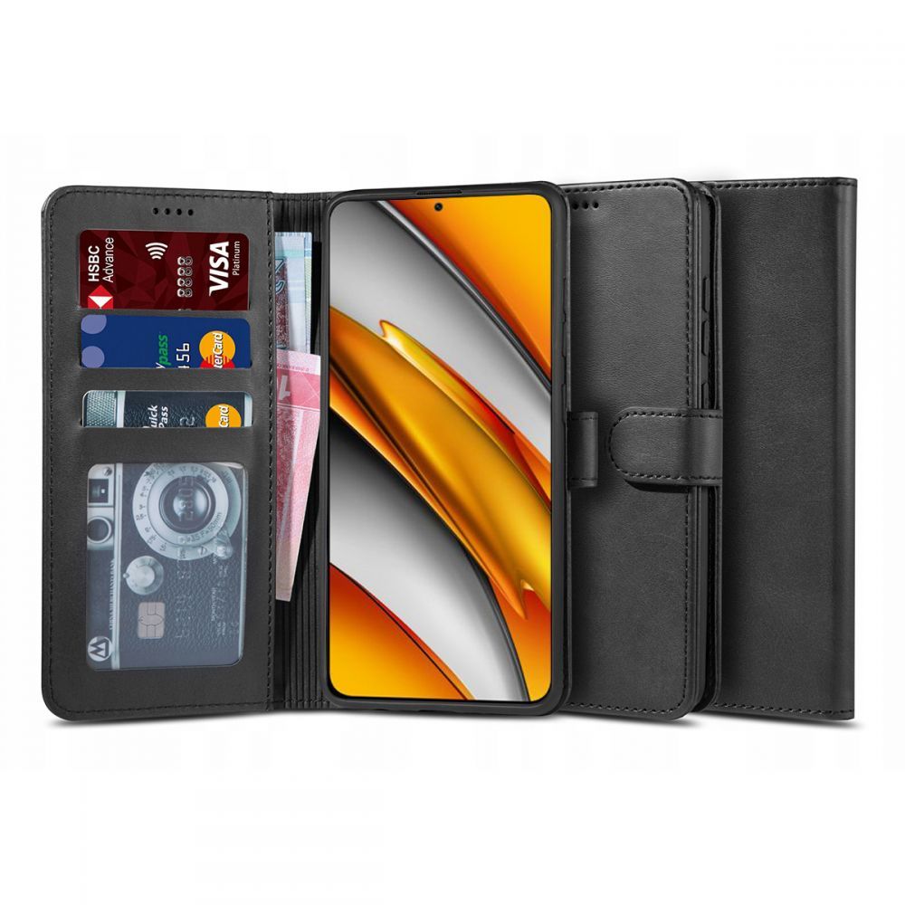 Pokrowiec Tech-protect Wallet czarny Xiaomi POCO F3